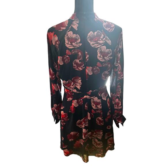 Banana Republic Women’s Floral Mock Neck Dress Size 6 - Picture 4 of 5